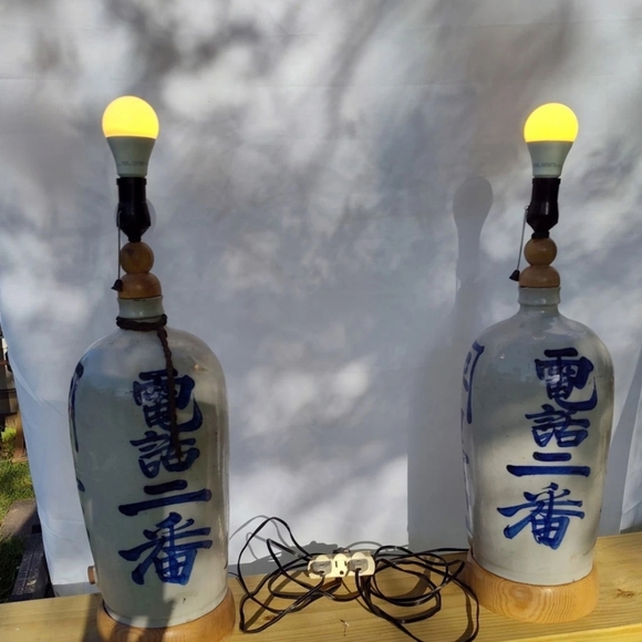 🚨 RARE 🚨 Matching Tokkuri (Sake Jugs c.1880) Pair Of Lamps. - Picture 1 of 12